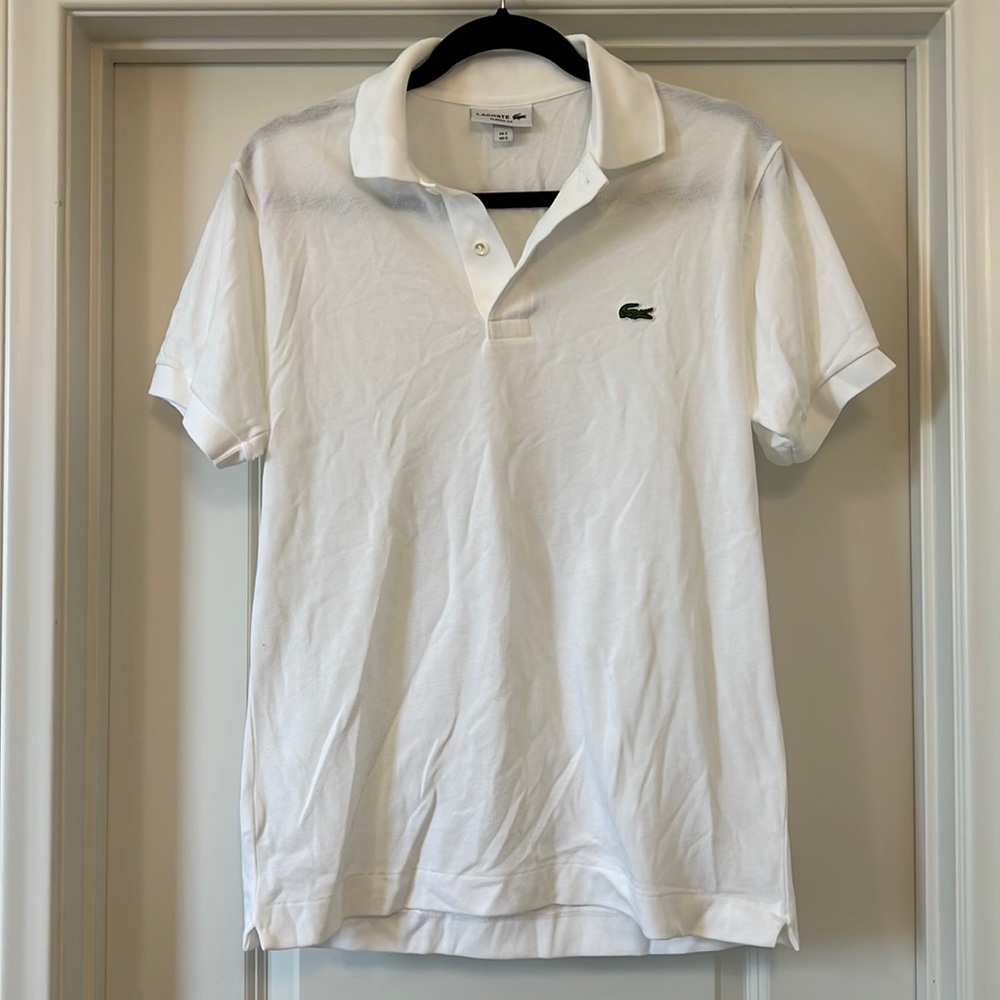 Lacoste Men’s Polo Classic Fit, Like-New, Size: FR 3, US Small, White.